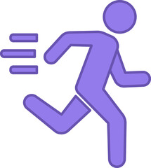 Run Colored Icon. Running Man Vector Icon. Fast Running Man, Rush. Athletics, Marathon, Competitions