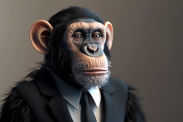 fashionable of a monkey 3D