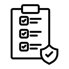 Safety Vector Line Icon Design