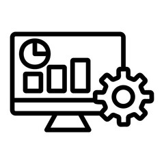 Management Vector Line Icon Design