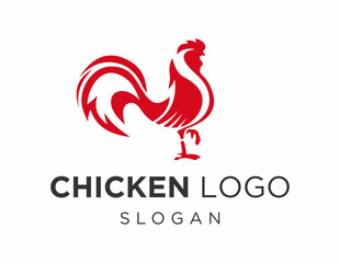 The logo design is about Chicken and was created using the Corel Draw 2018 application with a white background.