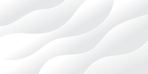 Abstract white and light gray wave modern soft luxury texture with smooth and clean vector subtle background illustration.	