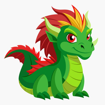 great-green-red-haired-dragon