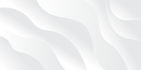 Abstract white and light gray wave modern soft luxury texture with smooth and clean vector subtle background illustration.	
