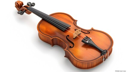Fototapeta na wymiar Elegant Wooden Violin Representing Classical Music and Expression