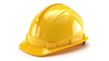 Fototapeta premium Iconic Yellow Construction Helmet Symbolizing Worker Safety and Building Engineering