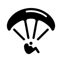  "Paradigling Icon" Reflects The Adventurous Vector Of Paragliding, A Sport Where The Sky And Air Meet With The Parachute For Thrilling Escapades.