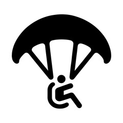 "Paradigling Icon" Symbolizes A Sports Icon, Merging The Thrill Of Paragliding With The Freedom Of Soaring Through The Air Under A Parachute.