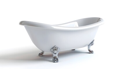 Elegant clawfoot bathtub symbolizing a relaxing,therapeutic home spa experience