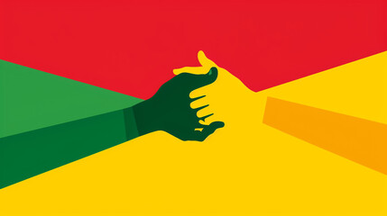 LGBT Celebrations in front of the Lithuania flag, Hands up silhouettes on a Lithuania flag, LGBT protests, Card, Poster
