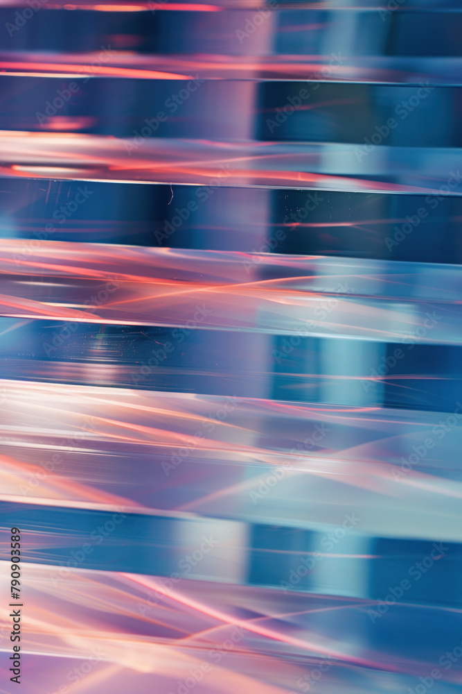 Poster Abstract background with reflections and caustics. Hi-tech. Futuristic background image. Created with Generative AI technology.