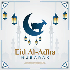 Eid Al Adha Background Design Vector Illustration. Islamic and Arabic Background