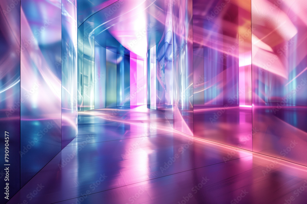 Poster abstract background with reflections and caustics. hi-tech. futuristic background image. created wit
