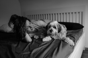 Cuddling with my Dog 
