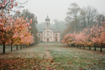 Photograph of the general view across green grass