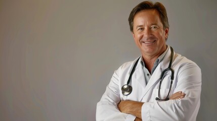 A Smiling Doctor in White Coat