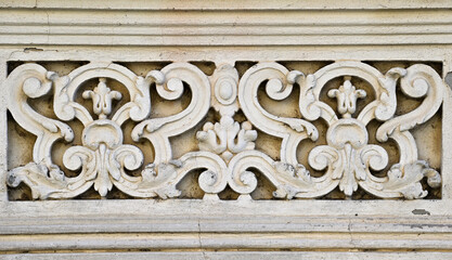 stucco ornament, detail of the house facade