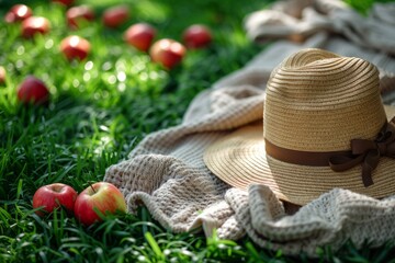 Spring, summer picnic, outdoor recreation background