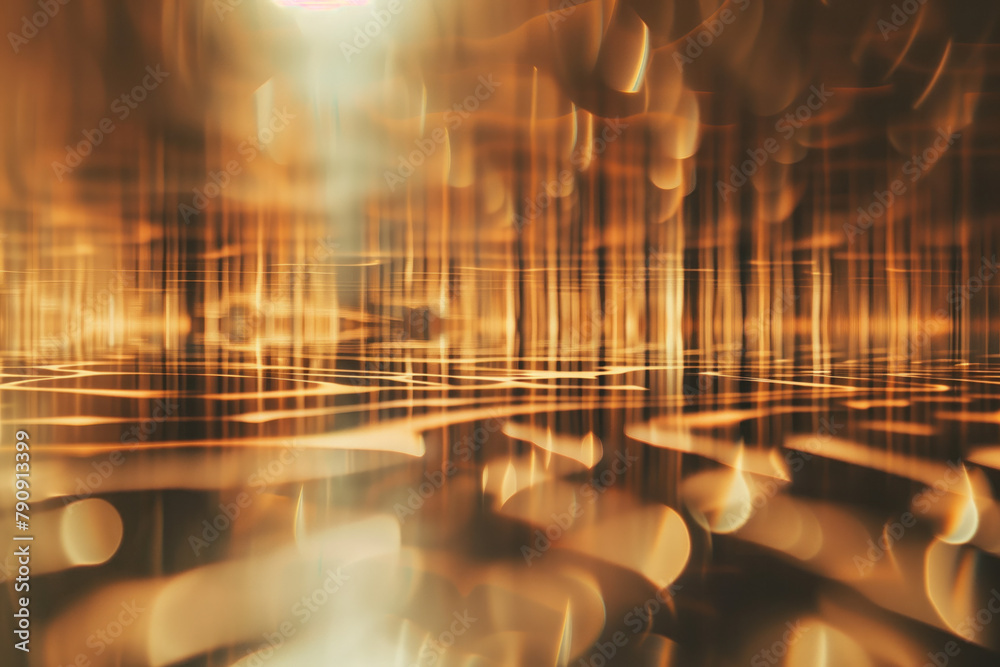 Poster Abstract background with reflections and caustics. Hi-tech. Futuristic background image. Created with Generative AI technology.