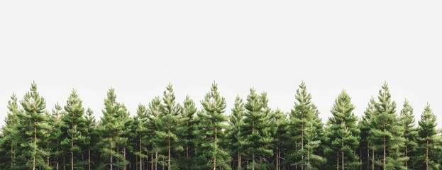 Fototapeta premium row of trees copy space, design for nature themed background poster banner
