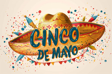 Cinco de Mayo Mexican holiday celebration banner