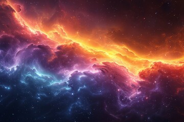Fototapeta premium Vibrant Cosmic Nebula