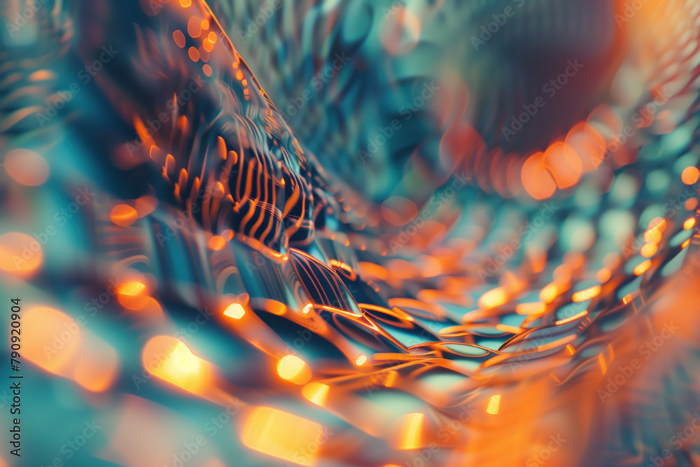 Poster abstract background with reflections and caustics. hi-tech. futuristic background image. created wit