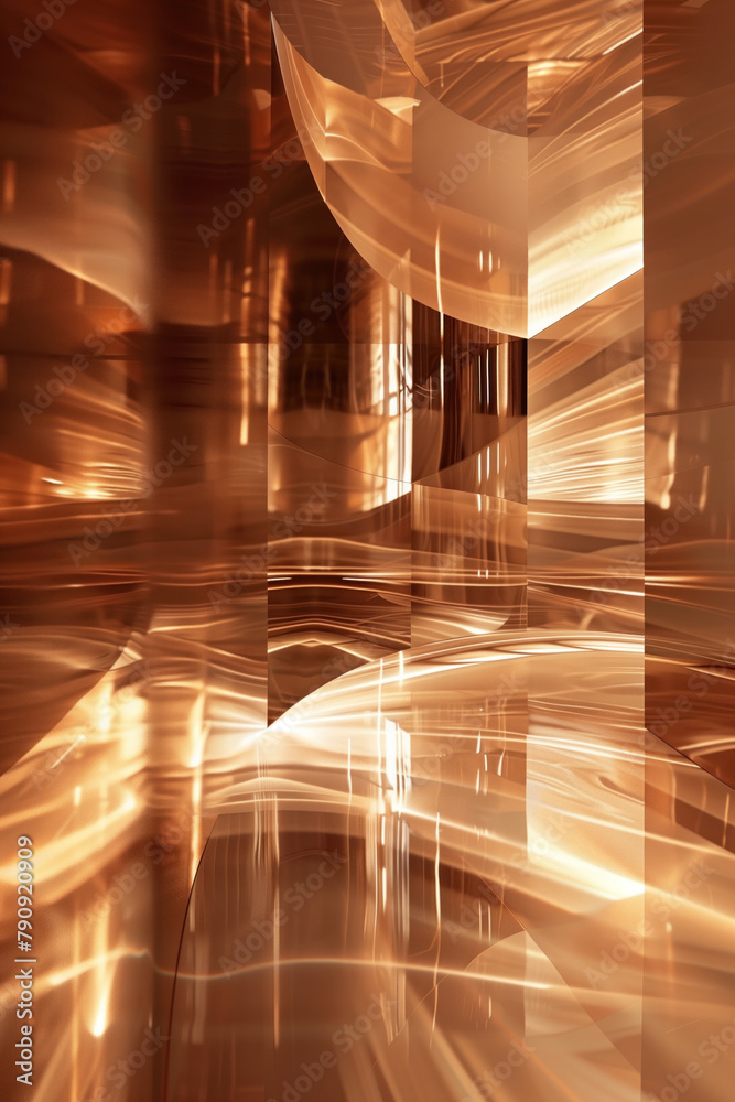 Poster abstract background with reflections and caustics. hi-tech. futuristic background image. created wit