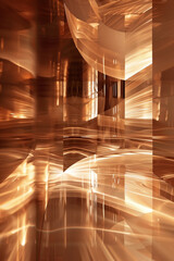 Abstract background with reflections and caustics. Hi-tech. Futuristic background image. Created with Generative AI technology.