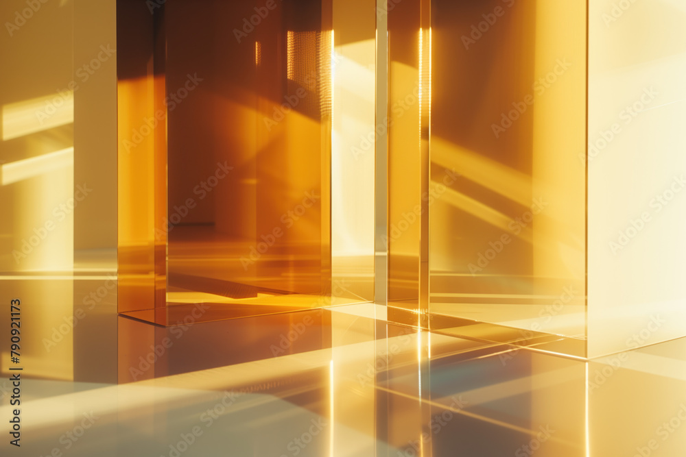 Poster abstract background with reflections and caustics. hi-tech. futuristic background image. created wit