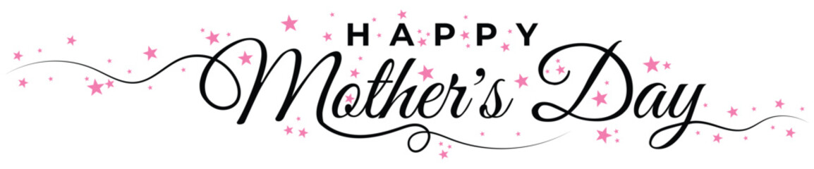 HAPPY MOTHER'S DAY lettering calligraphy banner vector illustration. eps 10