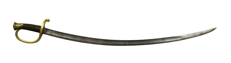 American Civil War Sword isolated on transparent background
