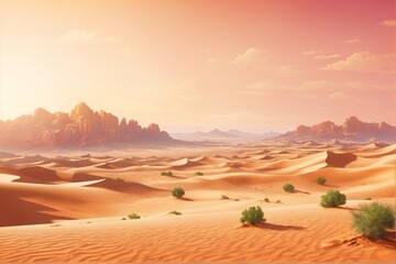 Fototapeta na wymiar Desert Landscape Background, Desert Background, Desert Wallpaper, Desert Scenery, Sand Desert Landscape, Sand desert scenery, Dune Landscape, AI Generative