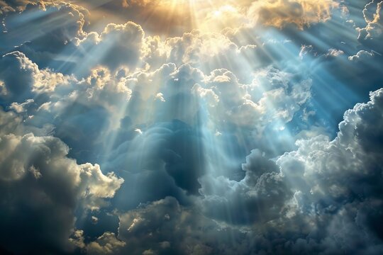 Heavenly light. symbolizing divine presence, spiritual illumination, gods love, grace and blessings