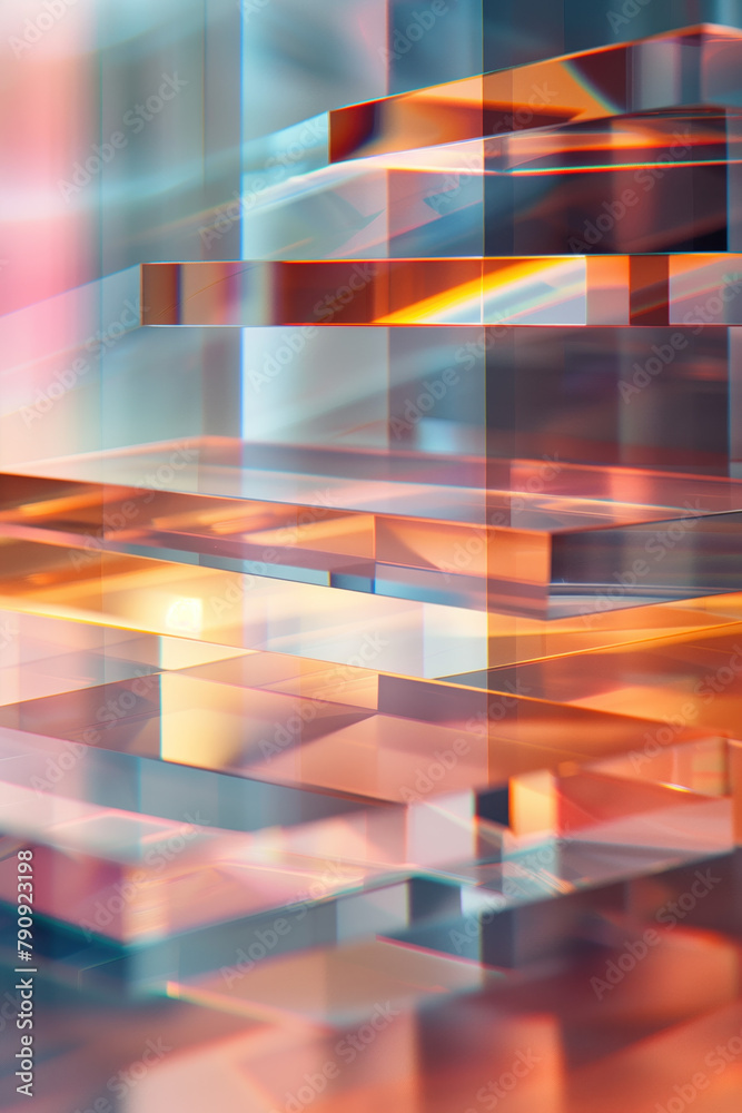 Poster abstract background with reflections and caustics. hi-tech. futuristic background image. created wit