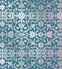 wedding card design, traditional paisley floral pattern , royal India	