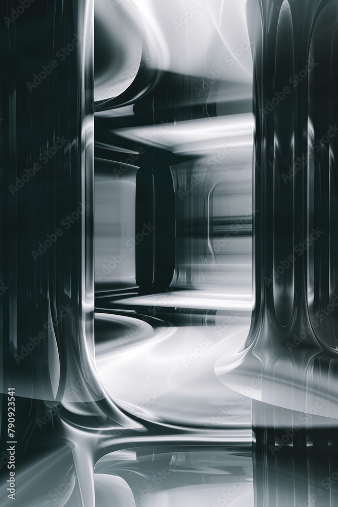 Poster abstract background with reflections and caustics. hi-tech. futuristic background image. created wit