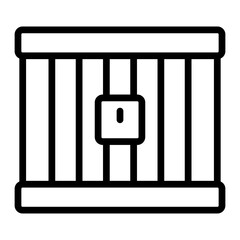 Jail Vector Line Icon Design