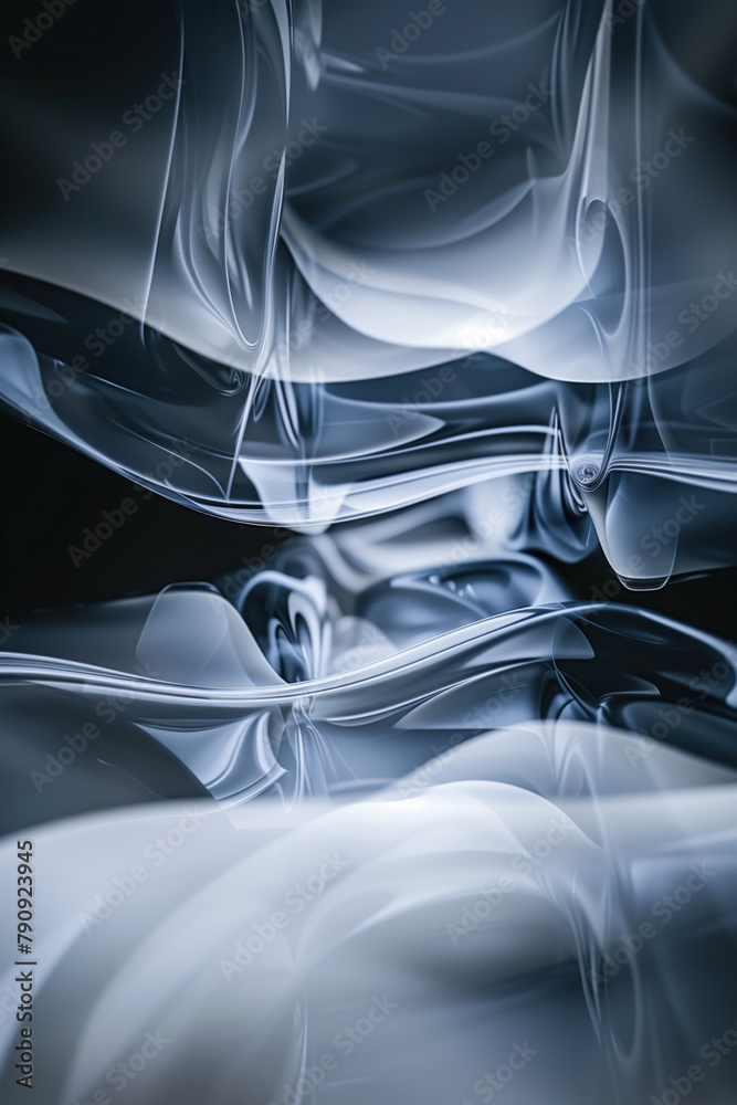 Poster Abstract background with reflections and caustics. Hi-tech. Futuristic background image. Created with Generative AI technology.