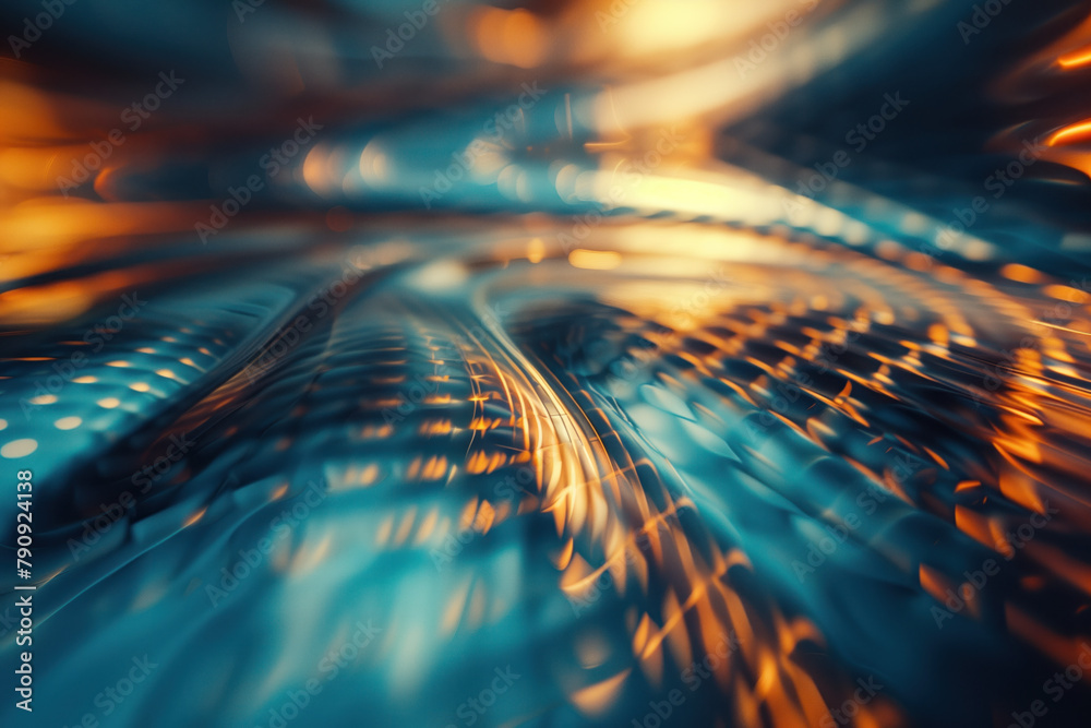 Poster abstract background with reflections and caustics. hi-tech. futuristic background image. created wit