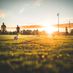 football player in action at sunny day