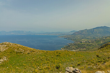 landscape in the Zingaro nature reserve in Sicily