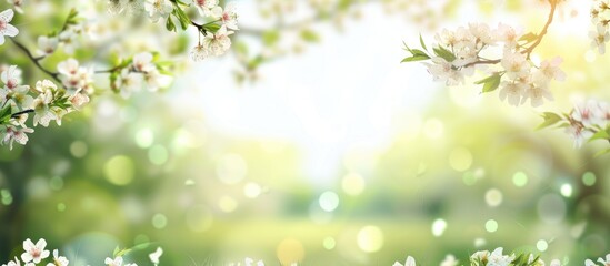 Spring background with a blurred effect