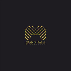 M logo design template vector graphic branding element