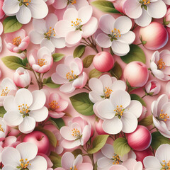 Seamless apple blossom patterns.
- 790926935