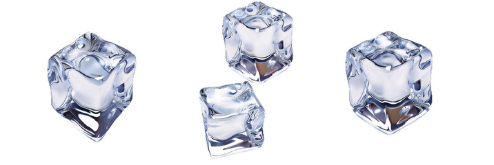 png, transparent background, ice cubes isolated