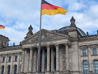 Fototapeta na wymiar The German Recichstag - seat of the German Bundestag
