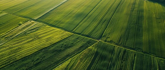 Aerial Drone View of Precision Corn Farming in Beautiful Countryside Landscape