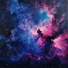 Radiant Cosmos A Symphony in Pink and Blue