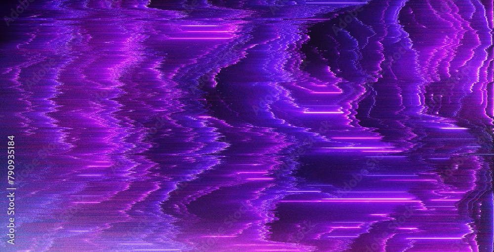 Poster 4k beautiful color gradient background with data mosh glitch noise. abstract pastel holographic blur